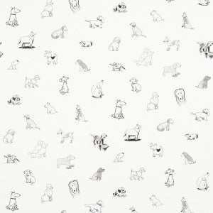 Good Dogs Everywhere Black & White 5016130 by Schumacher Wallpaper