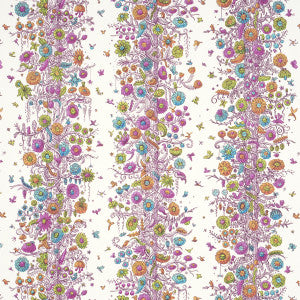 Edward Steed'S Towers Of Flowers Multicolor Burst 5016140 by Schumacher Wallpaper