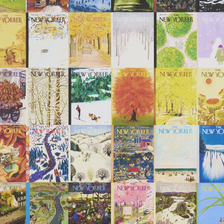 The New Yorker Seasonal Covers Multicolor 5016180 by Schumacher Designer Wallpaper The New Yorker 54.0" - Swanky Fabrics -