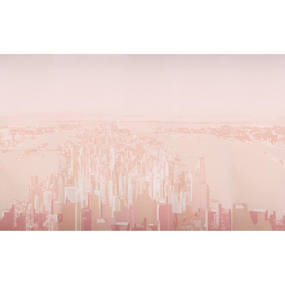 Pascal Campion'S New York Skyline Blush 5016191 by Schumacher Wallpaper The New Yorker 270.0" - Fabric Carolina -
