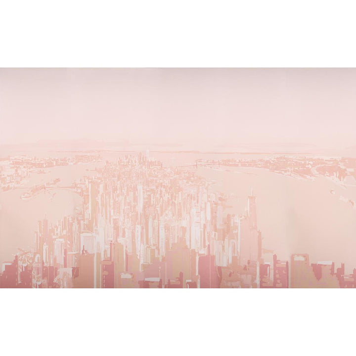 Pascal Campion'S New York Skyline Blush 5016191 by Schumacher Wallpaper The New Yorker 270.0" - Fabric Carolina -