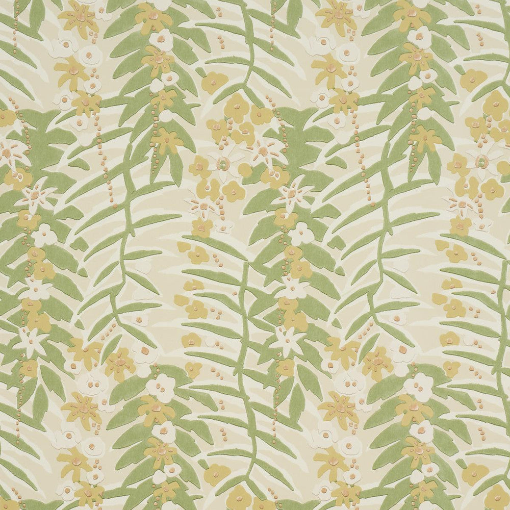 Ashbee Botanical Citron 5016251 by Schumacher Designer Wallpaper Craft Revival 27.0" - Swanky Fabrics -