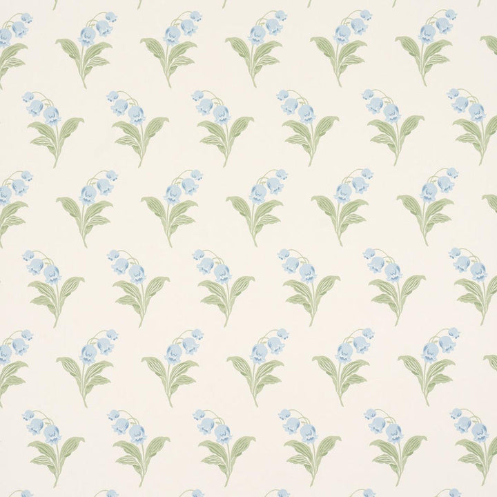 Lily Of The Valley Bluebell 5016280 by Schumacher Designer Wallpaper Craft Revival 9.0" - Swanky Fabrics -