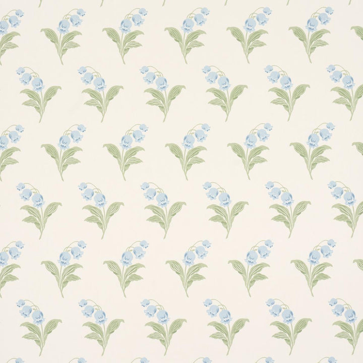 Lily Of The Valley Bluebell 5016280 by Schumacher Wallpaper Craft Revival 9.0" - Fabric Carolina -