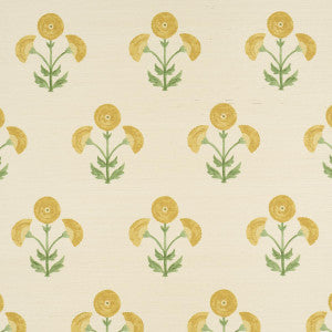 Saranda Flower Sisal Marigold 5016670 by Schumacher Wallpaper