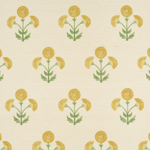 Saranda Flower Sisal Marigold 5016670 by Schumacher Wallpaper