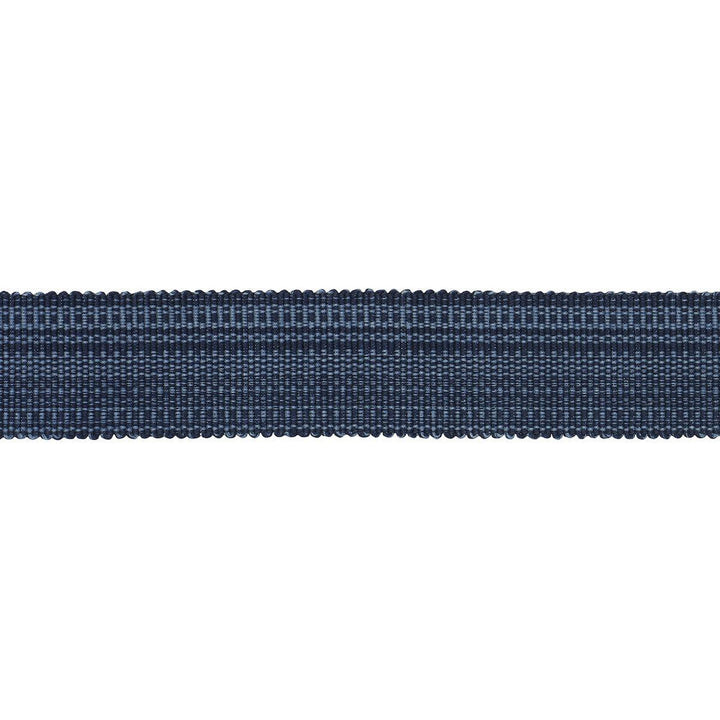 Cotton Stri Tape Medium Indigo 83941 by Schumacher Designer Trim Patterson Flynn 1.0" - Swanky Fabrics -