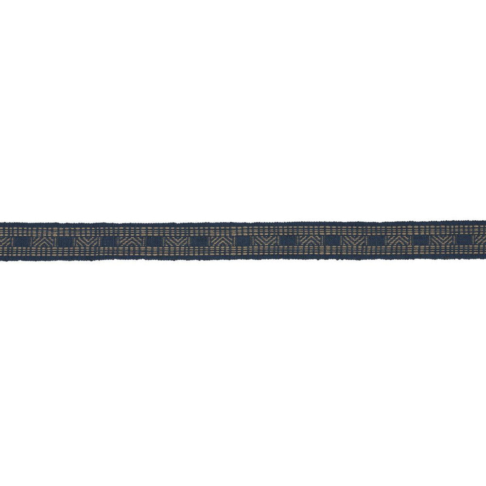 Nael Linen Cotton Tape Indigo 83980 by Schumacher Trim Patterson Flynn 1.88" - Fabric Carolina -