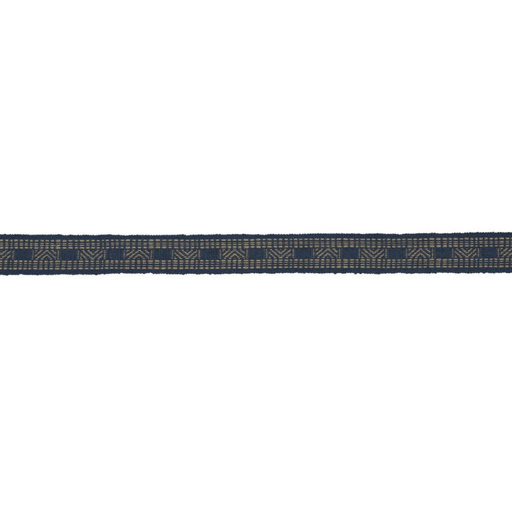 Nael Linen Cotton Tape Indigo 83980 by Schumacher Trim Patterson Flynn 1.88" - Fabric Carolina -