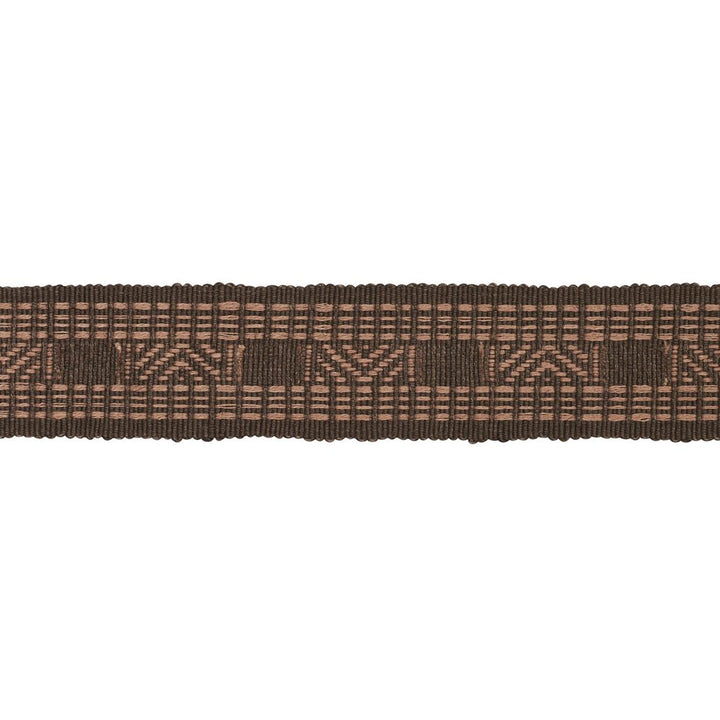 Nael Linen Cotton Tape Cedar Brown 83982 by Schumacher Trim Patterson Flynn 1.88" - Fabric Carolina -