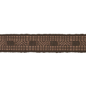 Nael Linen Cotton Tape Cedar Brown 83982 by Schumacher Trim
