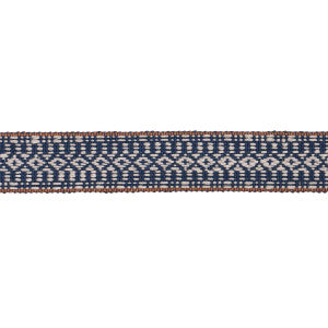 Helena Linen Cotton Tape Indigo 84020 by Schumacher Trim