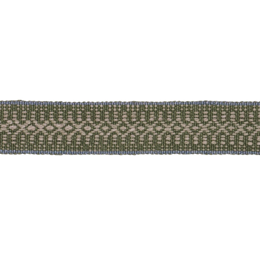 Helena Linen Cotton Tape Fern 84022 by Schumacher Designer Trim Patterson Flynn 1.25" - Swanky Fabrics -