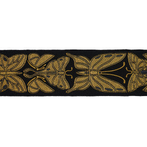 Metamorphosis Tape Noir & Gold 84380 by Schumacher Trim