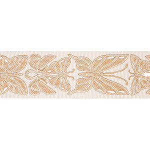 Metamorphosis Tape Ivory & Gold 84381 by Schumacher Trim