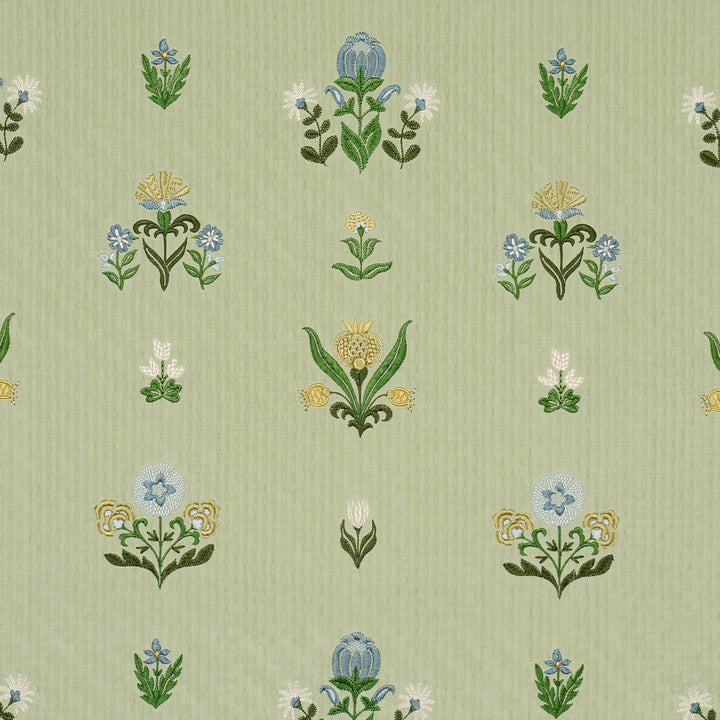 Elmslie Embroidery Leaf 84371 by Schumacher Fabric Craft Revival 12.8" - Fabric Carolina -