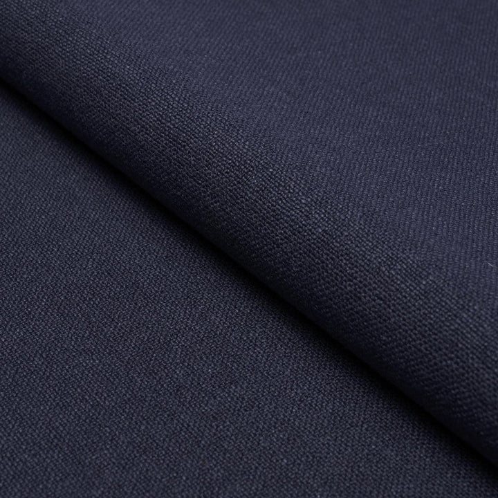 Lars Rustic Linen Navy 84492 by Schumacher Designer Fabric Patterson Flynn - Swanky Fabrics -