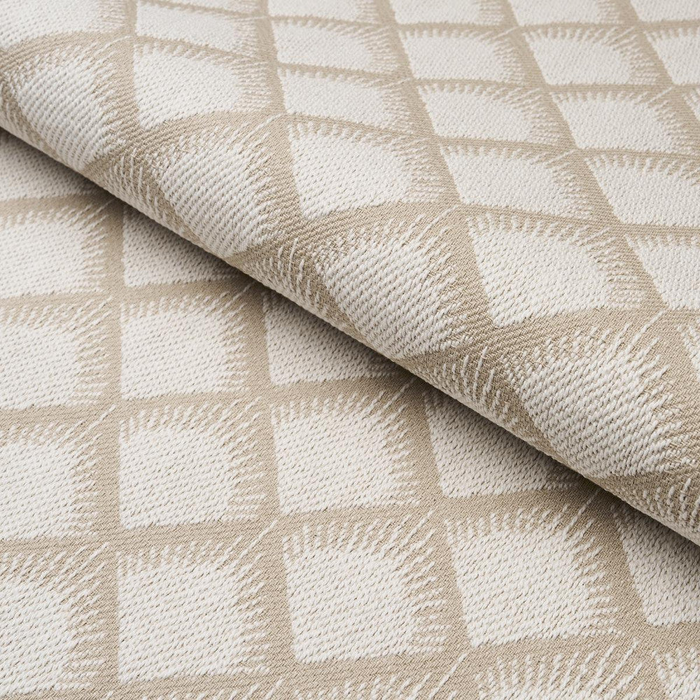 Maize Ivory 84500 by Schumacher Designer Fabric Neisha Crosland 3.5" - Swanky Fabrics -