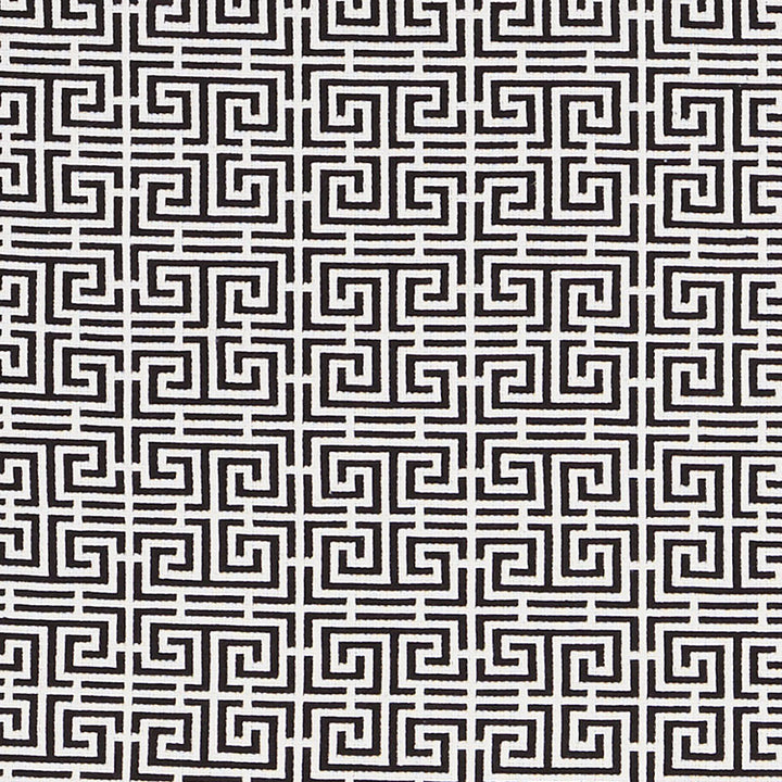 Chinois Fret Black/White 70565 by Schumacher Fabric ESSENTIALS: SMALL-SCALE UPHOLSTERY I COTTON 95% POLIAMMIDIC 5% FRANCE </p><p>Repeat: Horizontal: 2 1/4" (6CM) and Vertical: 2 3/8" (6CM) 53.5 - Fabric Carolina -