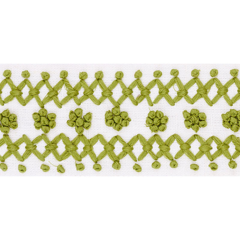 Sunnyvale Tape Leaf 70638 by Schumacher Trim COUTURE TRIMS LINEN 70% COTTON 30% INDIA </p><p>Repeat: Horizontal: 3/4" (2CM) and Vertical: 2.25 - Fabric Carolina -