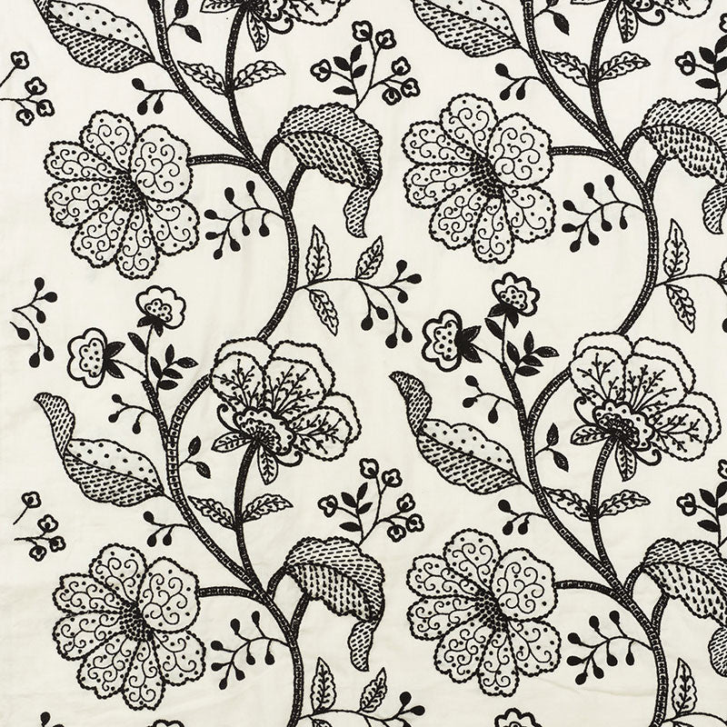 Full Bloom Embroidery Ink 70812 by Schumacher Fabric FULL BLOOM EMBROIDERY See Sample INDIA - </p><p>Repeat: Horizontal: 26" (66CM) and Vertical: 30" (76CM) 52" (133CM) - Fabric Carolina -