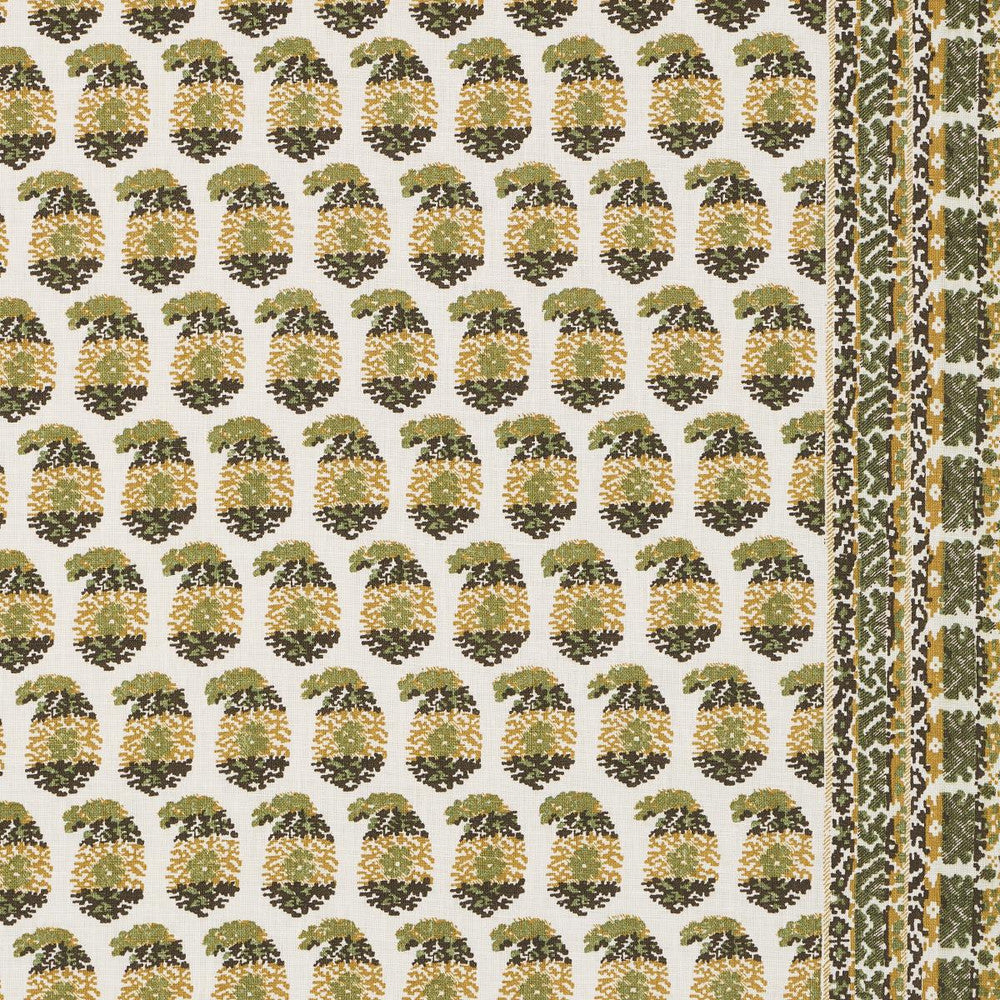 Terry Ochre & Green 182062 by Schumacher Fabric Rita Konig 54.0" - Fabric Carolina -