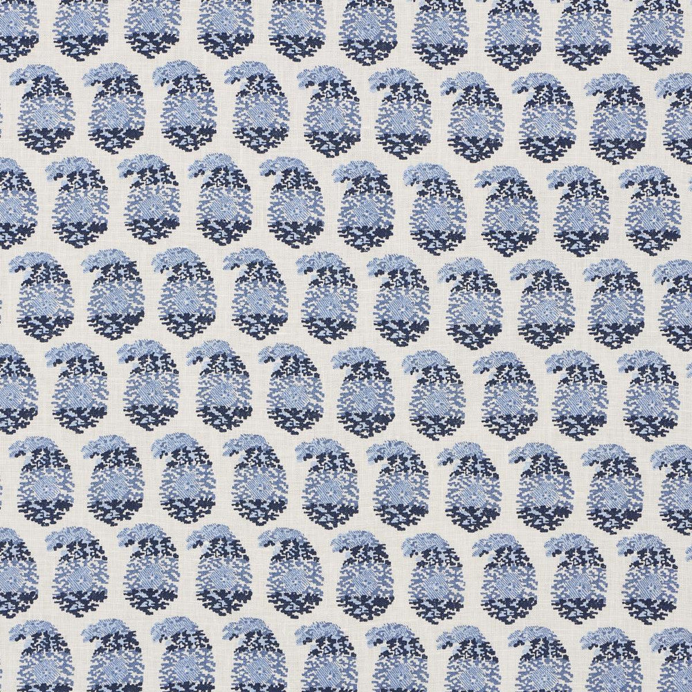 Terry Blue & Navy 182060 by Schumacher Fabric Rita Konig 54.0" - Fabric Carolina -