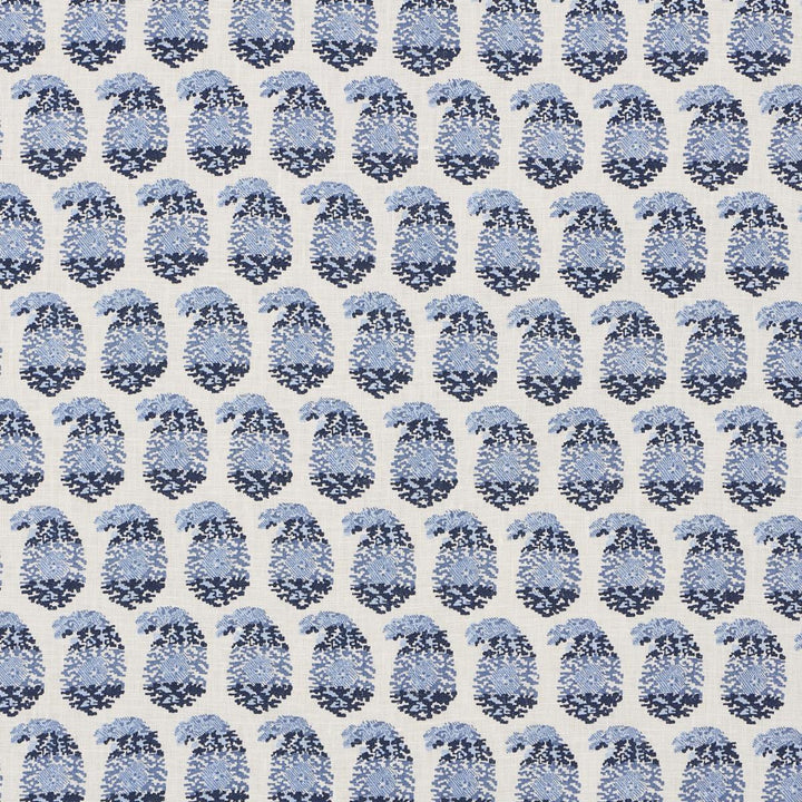 Terry Blue & Navy 182060 by Schumacher Fabric Rita Konig 54.0" - Fabric Carolina -