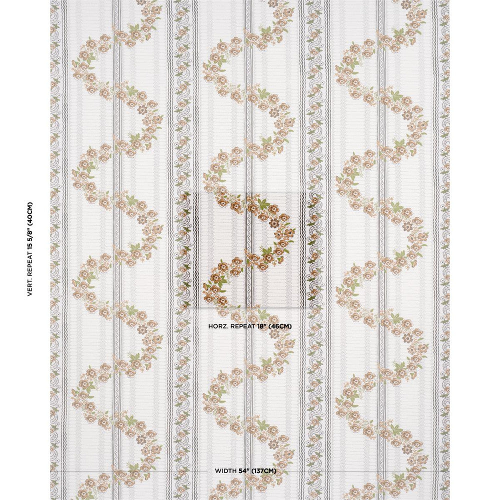 Serena Garland Ochre 182071 by Schumacher Fabric Rita Konig 18.0" - Fabric Carolina -
