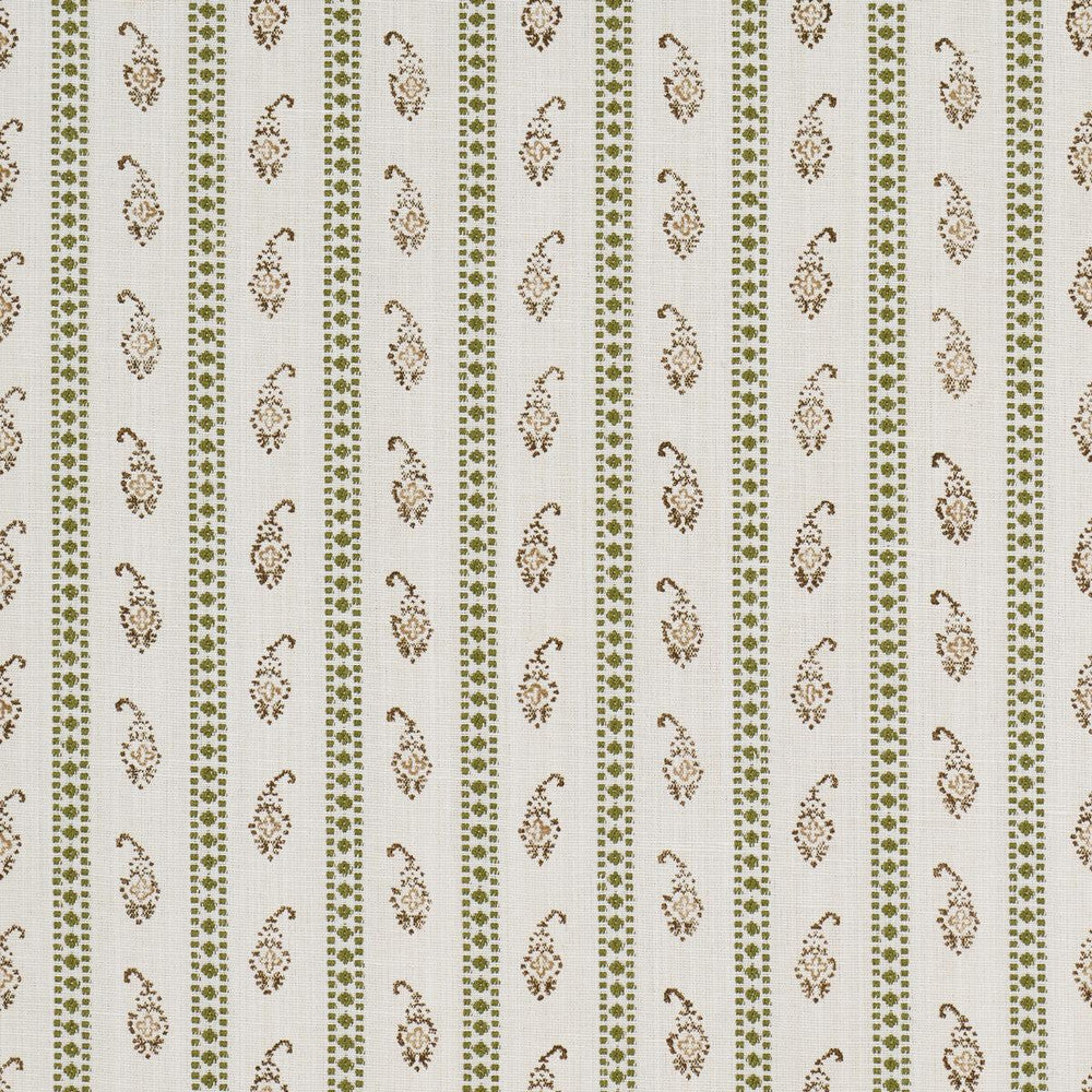 Eddie Woven Hand Block Print Green 182021 by Schumacher Fabric Rita Konig 3.62" - Fabric Carolina -