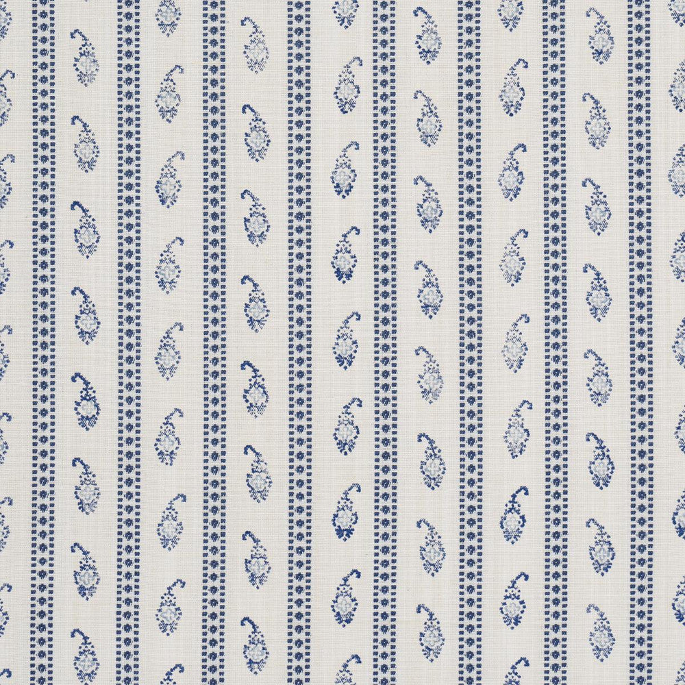 Eddie Woven Hand Block Print Blue 182020 by Schumacher Fabric Rita Konig 3.62" - Fabric Carolina -