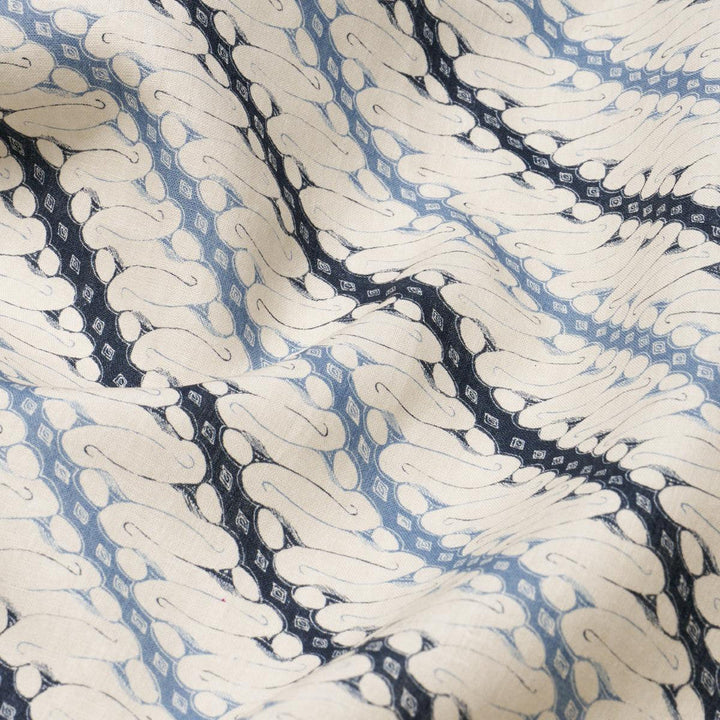 Ronnie Blue 182051 by Schumacher Designer Fabric Rita Konig 5.38" - Swanky Fabrics -