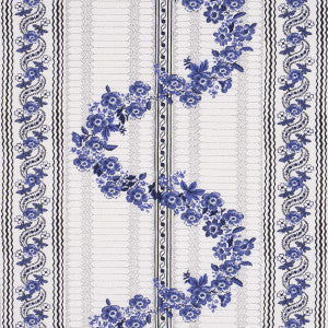 Serena Garland Blue 182070 by Schumacher Fabric