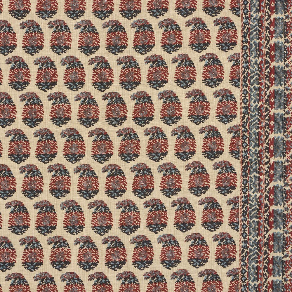 Terry Red & Navy 182061 by Schumacher Fabric Rita Konig 54.0" - Fabric Carolina -