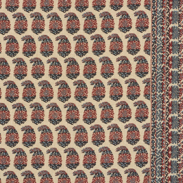 Terry Red & Navy 182061 by Schumacher Fabric Rita Konig 54.0" - Fabric Carolina -