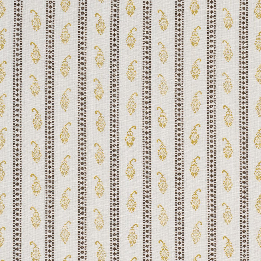 Eddie Woven Hand Block Print Yellow 182022 by Schumacher Fabric Rita Konig 3.62" - Fabric Carolina -