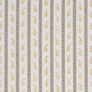 Eddie Woven Hand Block Print Yellow 182022 by Schumacher Fabric