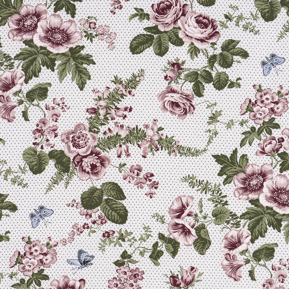 Sibyl Chintz Rose 182080 by Schumacher Fabric Rita Konig 13.5" - Fabric Carolina -