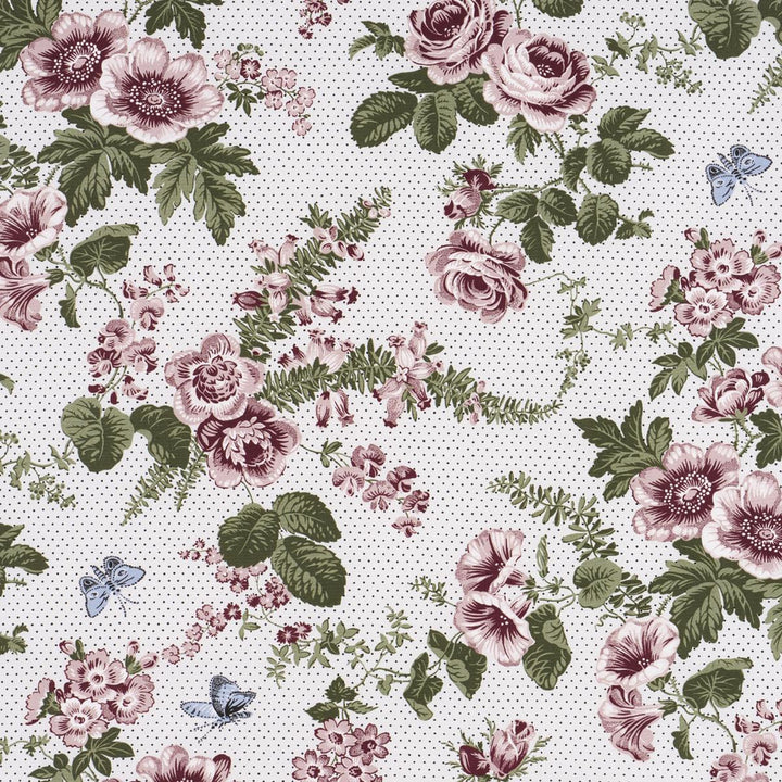 Sibyl Chintz Rose 182080 by Schumacher Fabric Rita Konig 13.5" - Fabric Carolina -