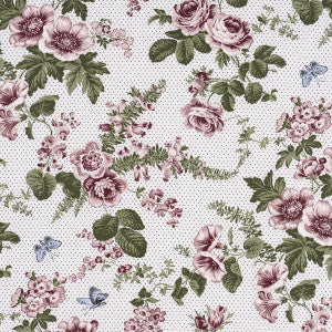 Sibyl Chintz Rose 182080 by Schumacher Fabric