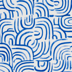 New Beat Bright Blue 182360 by Schumacher Fabric
