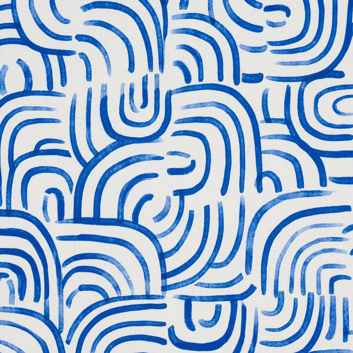 New Beat Bright Blue 182360 by Schumacher Fabric Backdrop 26.0" - Fabric Carolina -