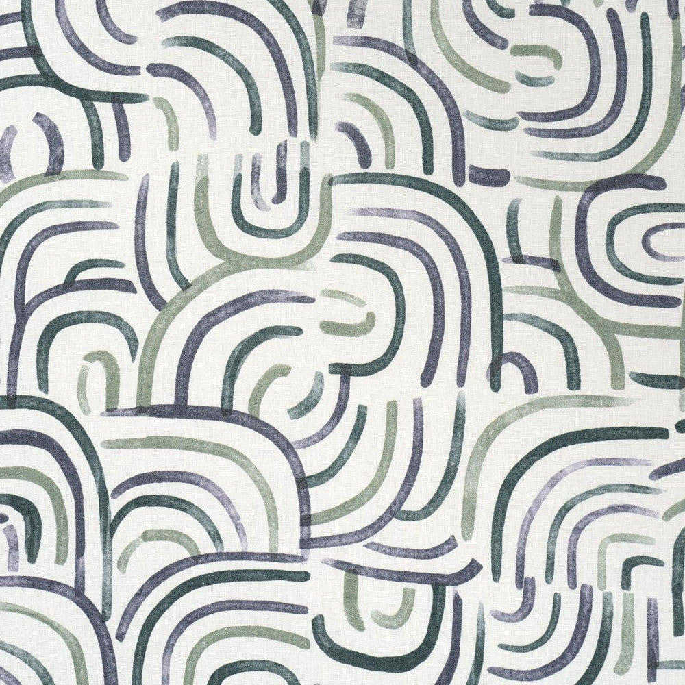 New Beat Blue & Green 182361 by Schumacher Fabric Backdrop 26.0" - Fabric Carolina -