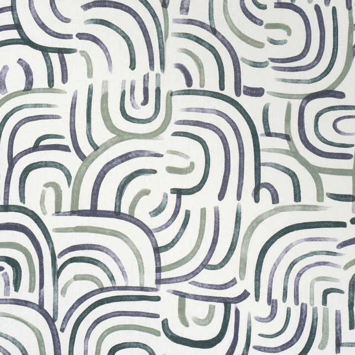 New Beat Blue & Green 182361 by Schumacher Fabric Backdrop 26.0" - Fabric Carolina -