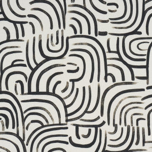 New Beat Carbon 182362 by Schumacher Fabric