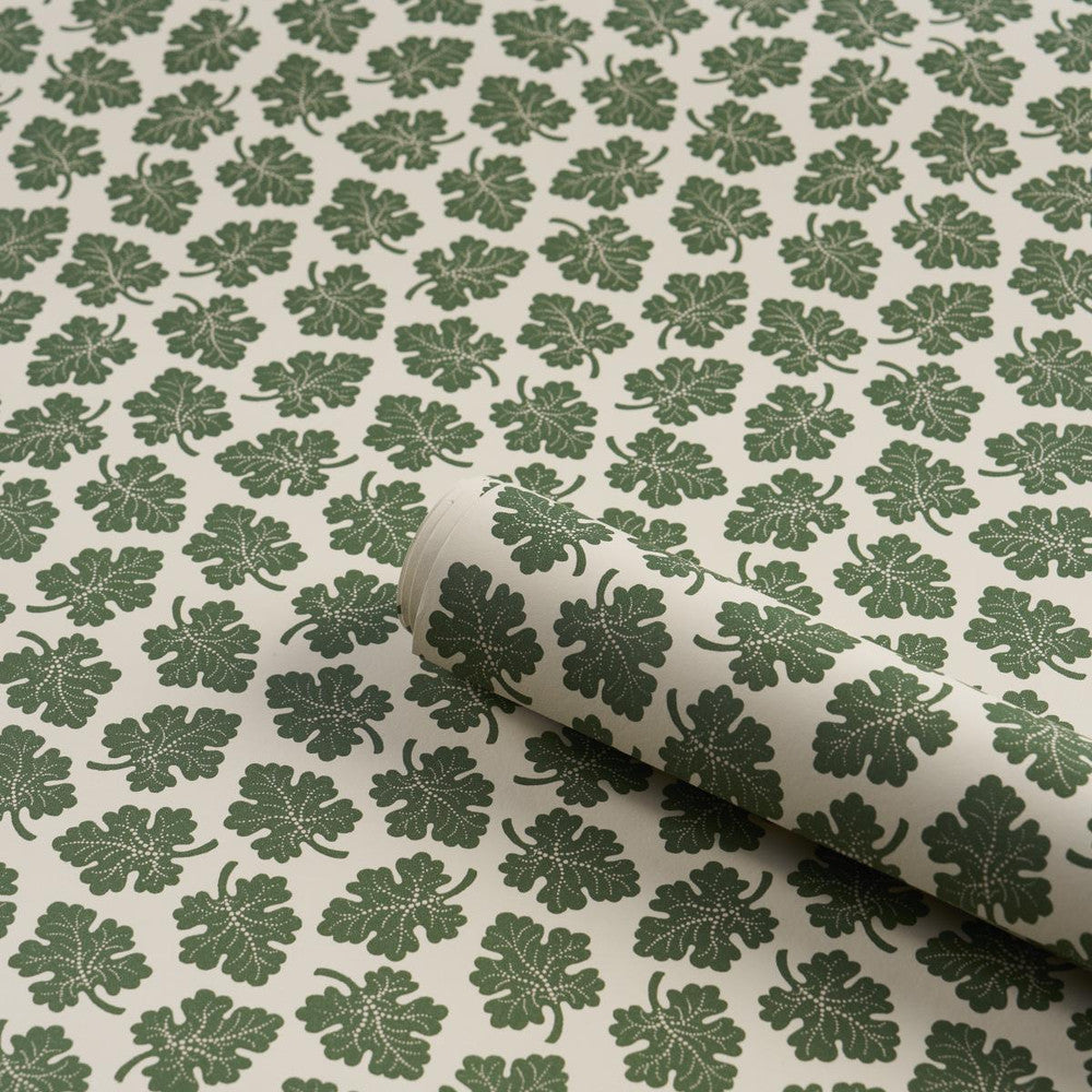 Olive Green 5015920 by Schumacher Wallpaper Rita Konig 9.0" - Fabric Carolina -