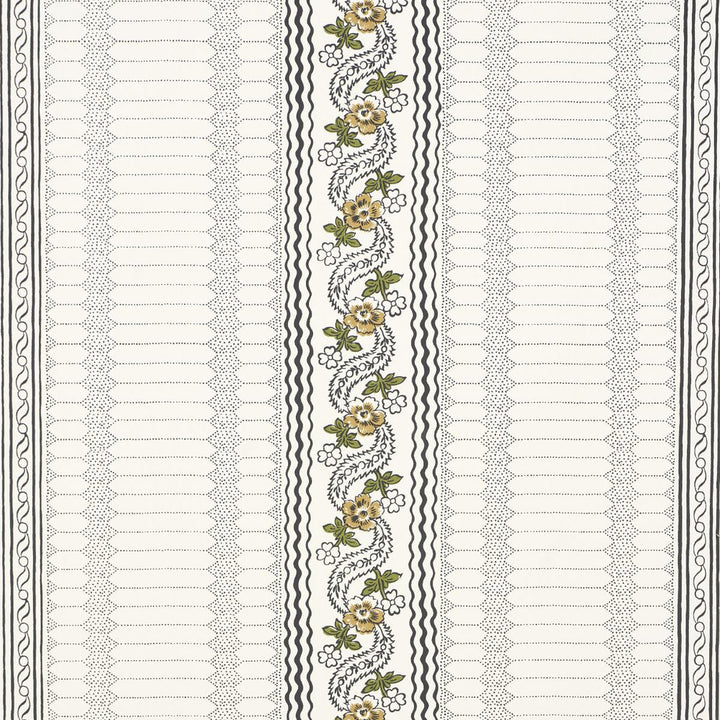 Serena Stripe Ochre 5015931 by Schumacher Wallpaper Rita Konig 27.0" - Fabric Carolina -