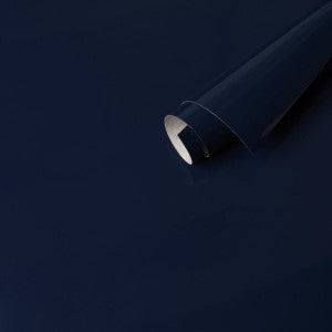 Ace Faux Lacquer Performance Vinyl Navy 5015941 by Schumacher Wallpaper