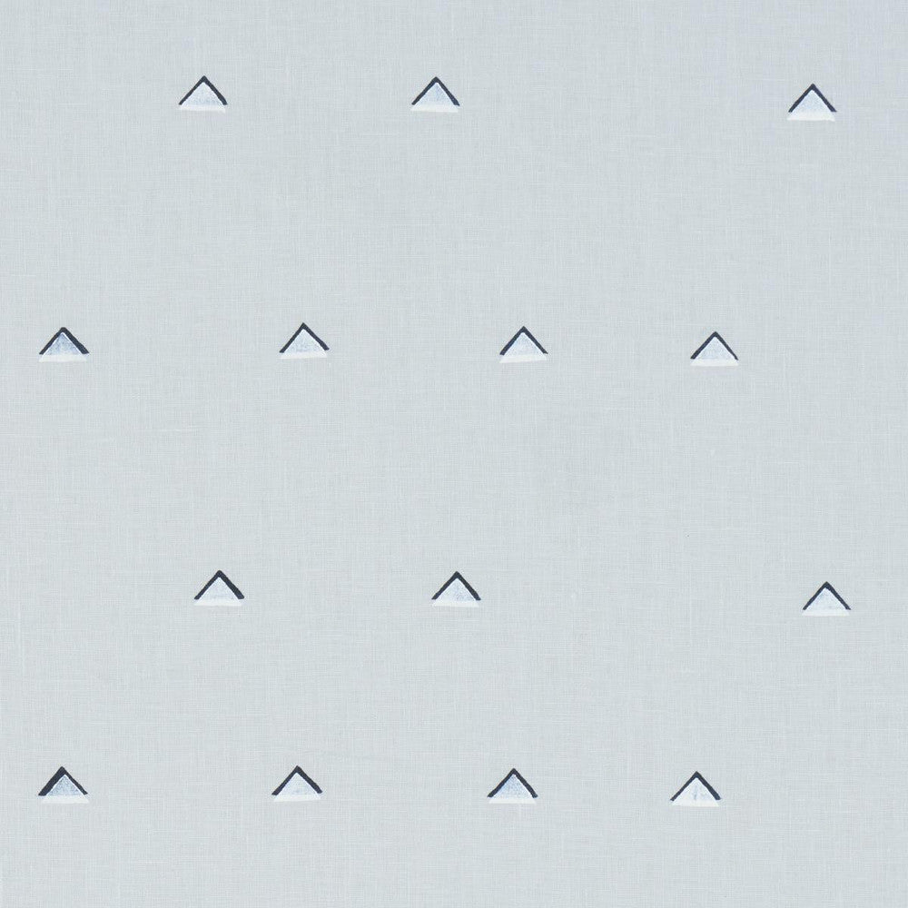 Overlapping Triangles Navy And White On Sky 74022 by Schumacher Fabric Caroline Z Hurley 18.0" - Fabric Carolina -