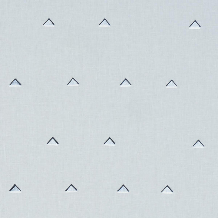 Overlapping Triangles Navy And White On Sky 74022 by Schumacher Fabric Caroline Z Hurley 18.0" - Fabric Carolina -